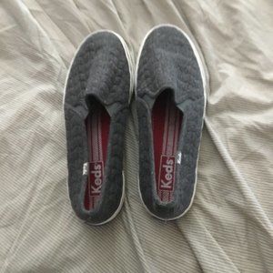Grey Knit Keds Flats
